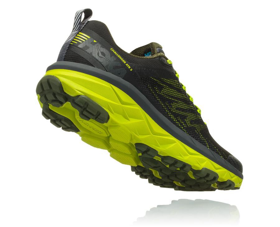 Tenis Trail Hoka One One Masculino Pretas/Verdes - Challenger Atr 5 - 321-TKAWRS